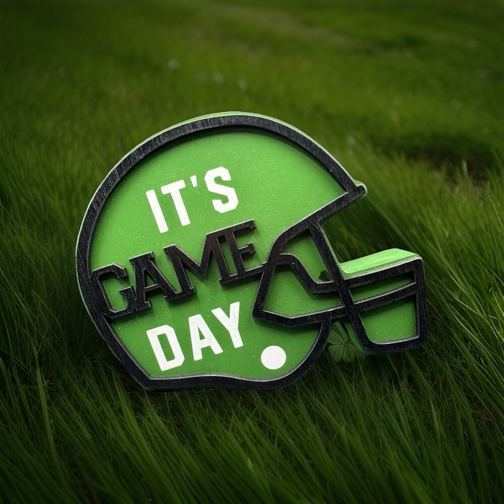 Home Decor - Its Game Day. Wooden Counter Top